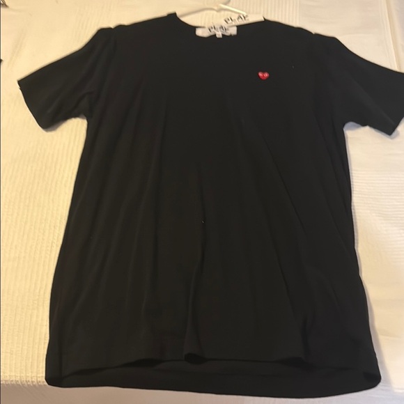 Comme des Garçons Play Black T-Shirt with Red Heart - Picture 2 of 5